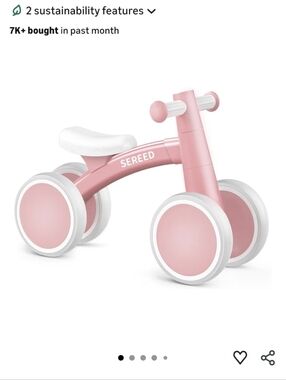 Sereed Baby Balance Bike - Pink - NWT
